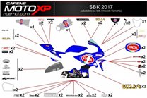 Kit adesivi compatibile con Yamaha R6 2003 - 2005 - MXPKAD10802