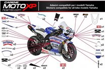 Kit Autocollants compatible avec Yamaha R6 1999 - 2002 - MXPKAD10704