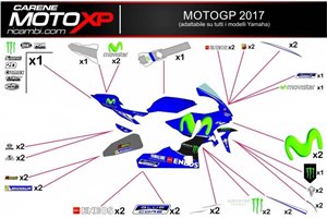 Sticker set compatible with Yamaha R6 1999 - 2002 - MXPKAD10751