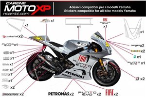 Kit Autocollants compatible avec Yamaha R3 2015 - 2018 - MXPKAD664