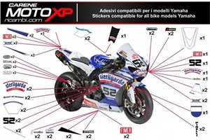 Kit adesivi compatibile con Yamaha R3 2015 - 2018 - MXPKAD855