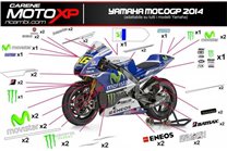 Kit de pegatinas compatible con Yamaha R3 2015 - 2018 - MXPKAD5376