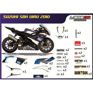 Aufkleber Satz kompatibel mit Suzuki Hayabusa 1300 2008 - 2018 - MXPKAD10571