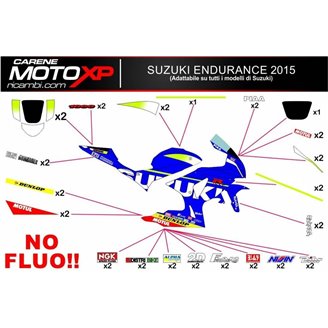 Kit Autocollants compatible avec Suzuki Hayabusa 1300 2008 - 2018 - MXPKAD10547