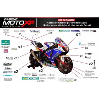 Kit adesivi compatibile con Suzuki Gsxr 1000 2017 - 2022 - MXPKAD10470