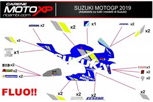 Kit Autocollants compatible avec Suzuki Gsxr 1000 2017 - 2022 -MXPKAD12096