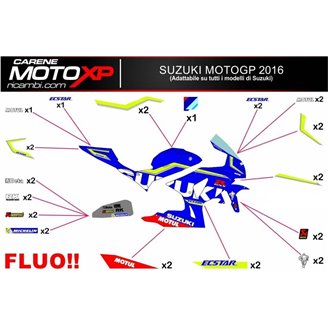 Kit de pegatinas compatible con Suzuki Gsxr 1000 2017 - 2022 - MXPKAD10467