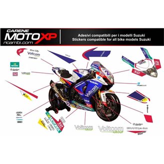 Kit Autocollants compatible avec Suzuki Gsxr 1000 2017 - 2022 - MXPKAD10483