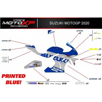 Aufkleber Satz kompatibel mit Suzuki Gsxr 1000 2017 - 2022 - MXPKAD12022