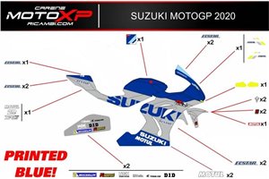 Aufkleber Satz kompatibel mit Suzuki Gsxr 1000 2017 - 2022 - MXPKAD12022