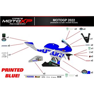 Kit Autocollants compatible avec Suzuki Gsxr 1000 2017 - 2022 -MXPKAD12095