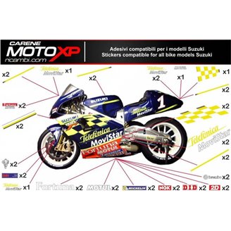 Aufkleber Satz kompatibel mit Suzuki Gsxr 1000 2007 - 2008 - MXPKAD10373