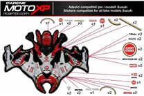 Aufkleber Satz kompatibel mit Suzuki Gsxr 1000 2007 - 2008 - MXPKAD10379