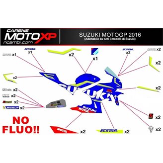 Kit Autocollants compatible avec Suzuki Gsxr 1000 2007 - 2008 - MXPKAD10402