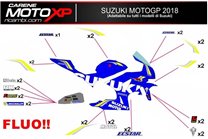 Kit Autocollants compatible avec Suzuki Gsxr 1000 2001 - 2002 - MXPKAD10251