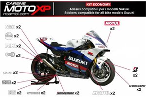 Kit adesivi compatibile con Suzuki Gsxr 600/750 2011 - 2019 - MXPKAD10242