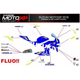 Kit de pegatinas compatible con Suzuki Gsxr 600/750 2001 - 2003 - MXPKAD6051