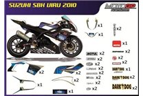 Aufkleber Satz kompatibel mit Suzuki Gsxr 600/750 2001 - 2003 - MXPKAD914