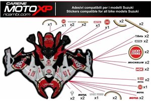 Kit adesivi compatibile con Suzuki Gsxr 600/750 2001 - 2003 - MXPKAD2527
