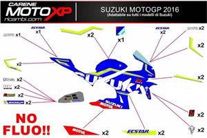 Kit adesivi compatibile con Suzuki Gsxr 600/750 2001 - 2003 - MXPKAD2048