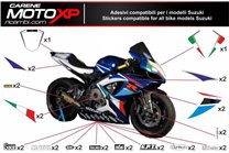Kit Autocollants compatible avec Suzuki Gsxr 600/750 2008 - 2010 - MXPKAD10177