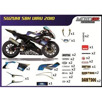 Kit adesivi compatibile con Suzuki Gsxr 600/750 2011 - 2019 - MXPKAD10210
