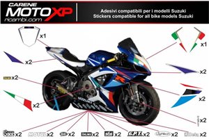 Kit adesivi compatibile con Suzuki Gsxr 600/750 2011 - 2019 - MXPKAD10219