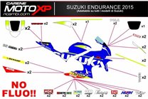 Kit adesivi compatibile con Suzuki Gsxr 600/750 2011 - 2019 - MXPKAD10232