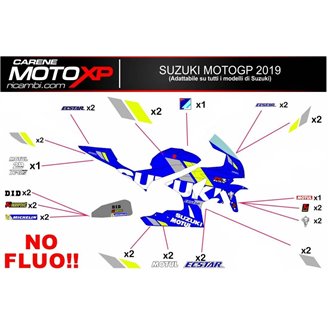 Kit adesivi compatibile con Suzuki Gsxr 600/750 2011 - 2019 - MXPKAD10244
