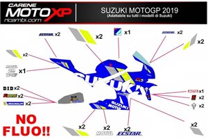 Kit Autocollants compatible avec Suzuki Gsxr 600/750 2011 - 2019 - MXPKAD10244