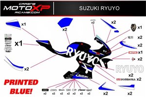 Kit Autocollants compatible avec Suzuki Gsxr 600/750 2011 - 2019 - MXPKAD10245
