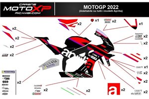 Kit adesivi compatibile con Aprilia RSV4 2009 - 2014 - MXPKAD14526