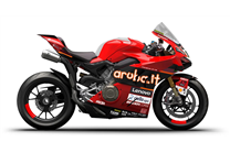 Carenage abs pour la roue avec peinture compatible avec Ducati Panigale V4R pour Akrapovic Échappement - MXPCAV16322