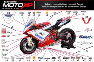 Sticker set compatible with Ducati Panigale V4 V4S V4R 2019 - 2022 - MXPKAD12501