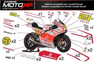 Kit de pegatinas compatible con Ducati Panigale V4 V4S V4R 2019 - 2022 - MXPKAD12482