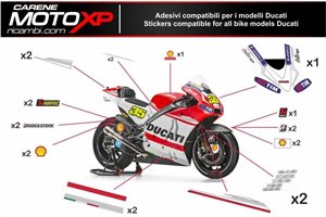 Kit de pegatinas compatible con Ducati Panigale V4 V4S V4R 2019 - 2022 - MXPKAD12515