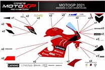 Sticker set compatible with Ducati Panigale V4 V4S V4R 2019 - 2022 - MXPKAD12778