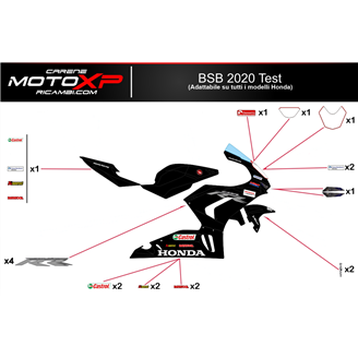 Aufkleber Satz kompatibel mit Honda Cbr 1000 RR 2020 - 2023 - MXPKAD13352