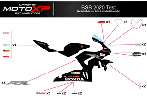 Kit adesivi compatibile con Honda Cbr 600 F 2012 - 2017 - MXPKAD8830