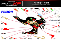 Kit adesivi compatibile con Aprilia RSV4 2021 - 2023 fluo - MXPKAD16499