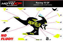 Kit adesivi compatibile con Aprilia RSV4 2021 - 2023 - MXPKAD16493