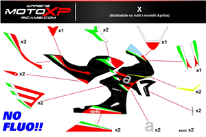 Kit de pegatinas compatible con Aprilia RSV4 2021 - 2023 - MXPKAD16493