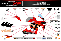Sticker set compatible with Ducati Panigale V2 2020 - 2023 - MXPKAD16512