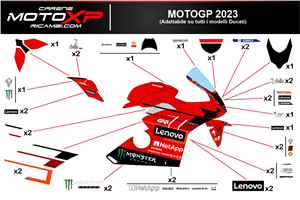 Kit Autocollants compatible avec Ducati Panigale V2 2020 - 2023 - MXPKAD16511