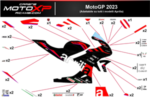 Kit adesivi compatibile con Aprilia RSV4 2021 - 2023 - MXPKAD16542