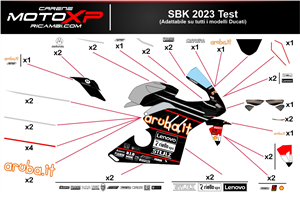 Sticker set compatible with Ducati Panigale V4 V4S 2022 - 2023 - MXPKAD16506