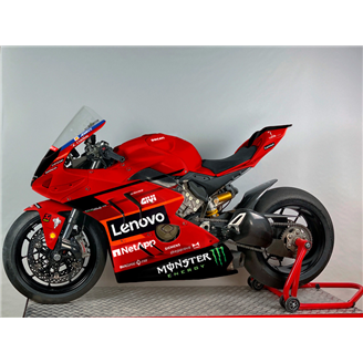 Lackierte Rennverkleidung Carbon TEX Ducati Panigale V4 V4S 2022-2023 - MXPCRV16556