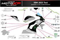 Aufkleber Satz kompatibel mit Kawasaki Zx6R 2007 - 2008 - MXPKAD16583