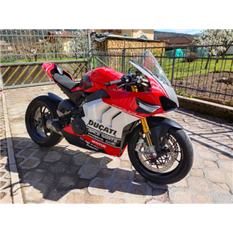 Lackierte Straße Verkleidung auf ABS kompatibel mit Ducati Panigale V4R fur Akrapovic Auspuff - MXPCAV16592