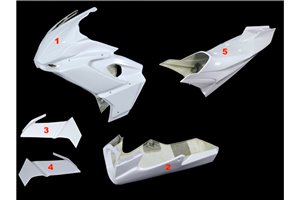 racing fairings Aprilia RS 660 2020 - 2021 in 5 pieces without front fender - MXPCRD12966